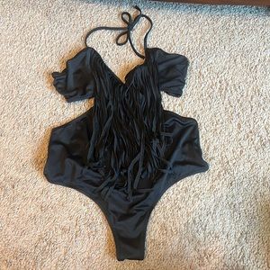 Black one piece swimsuit